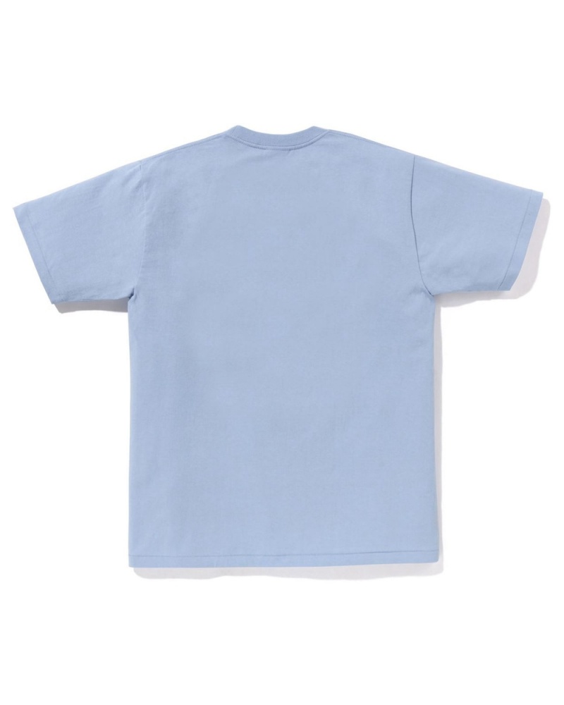 Bape Basic T-shirts Herren Hellblau | DSJ-589061