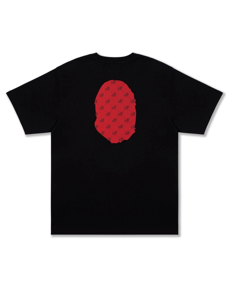 Bape Cloud Head Monogram Big Ape Head T-shirts Herren Schwarz | LBG-284903