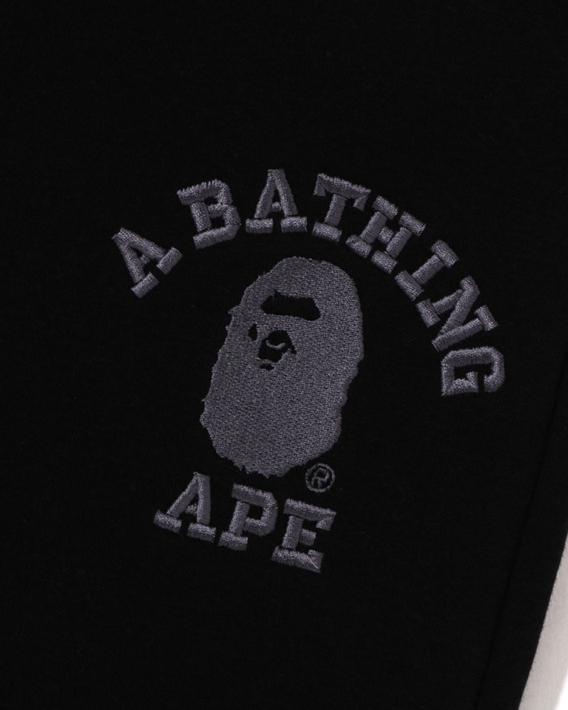 Bape College embroidery sweat Jr Unterteile Kinder Schwarz | YJA-853740