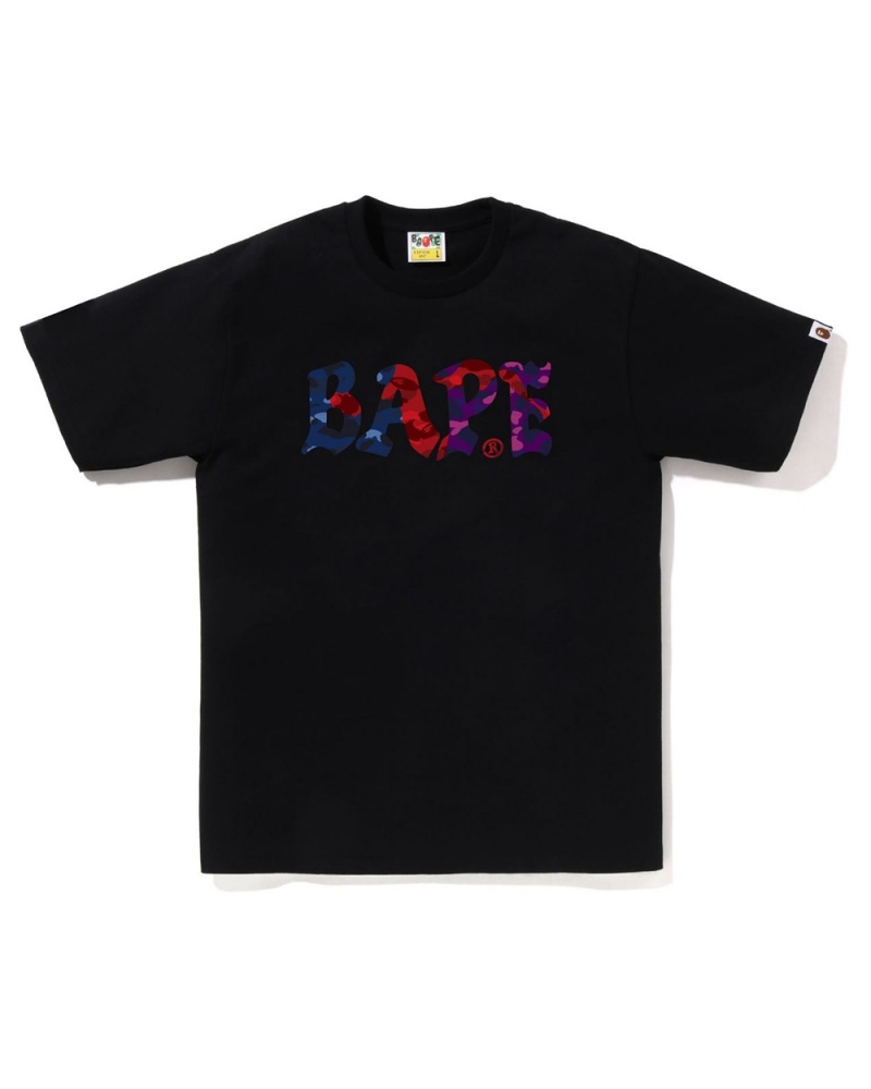 Bape Crazy Logo T-shirts Herren Schwarz | XBJ-396752