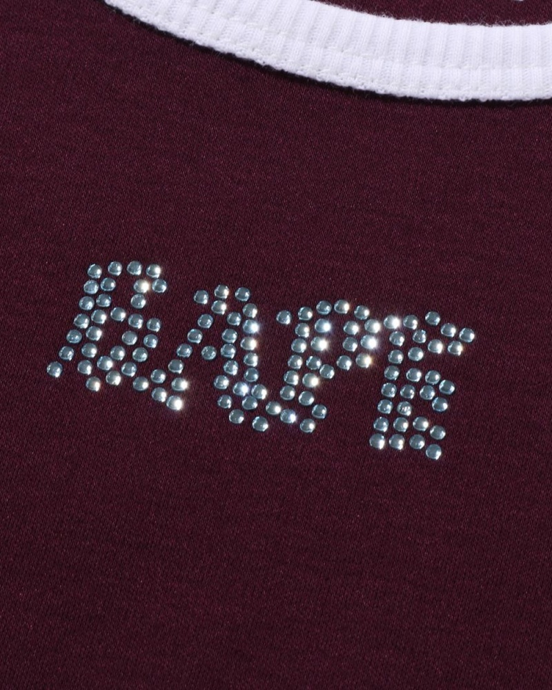 Bape Crystal Stone Tank T-shirts Damen Bordeaux | MFR-736541