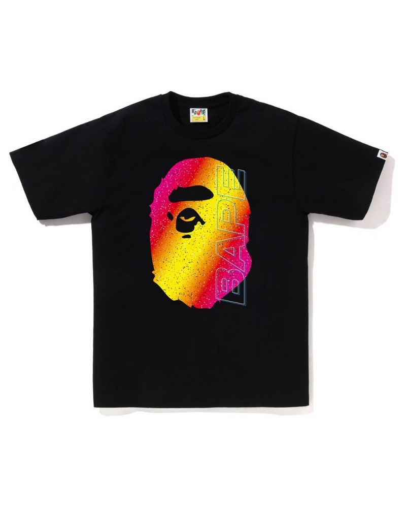 Bape Electro Neon T-shirts Herren Schwarz | ECQ-065138