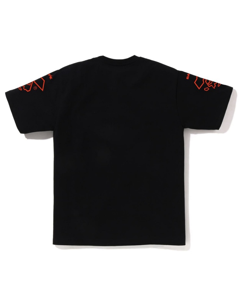 Bape Football T-shirts Herren Schwarz | SLP-586420