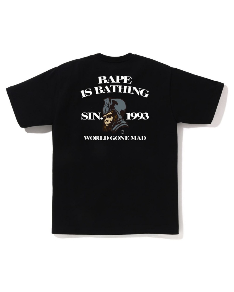 Bape General Is Bathing T-shirts Herren Schwarz | QZG-970162