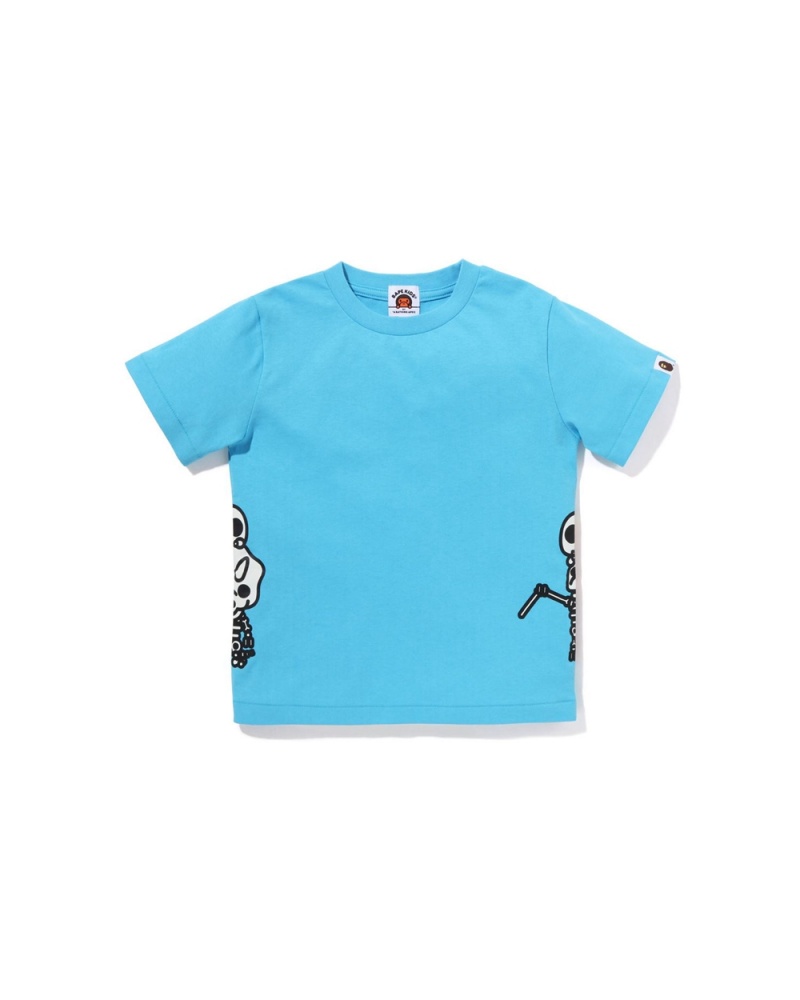 Bape Glow In The Dark Bone Dinosaur Oberteile Kinder Blau | FRW-529013