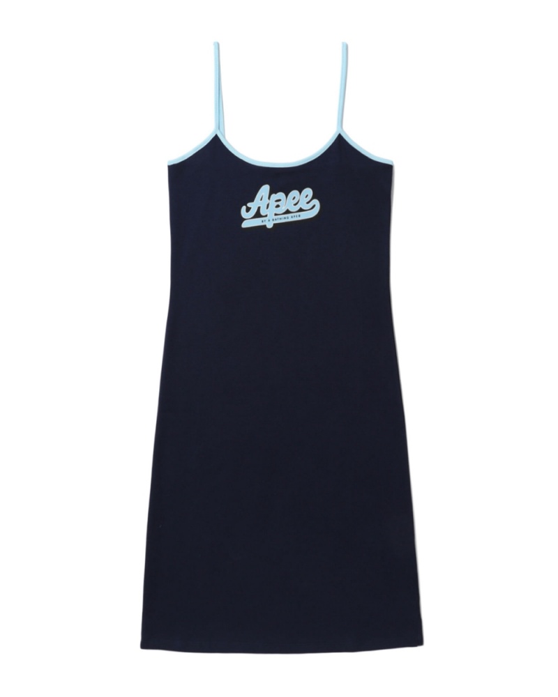 Bape Graphic Kleid Damen Navy Blau | ZWJ-271506