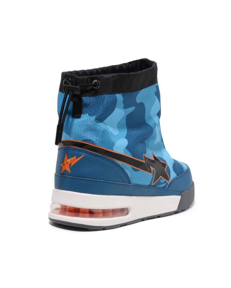 Bape Honeycomb Camo Zip Straßen STA M2 Sneakers Herren Blau | BIA-657809