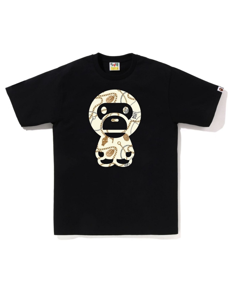 Bape Jewels Big Baby Milo T-shirts Herren Schwarz | NFC-598302