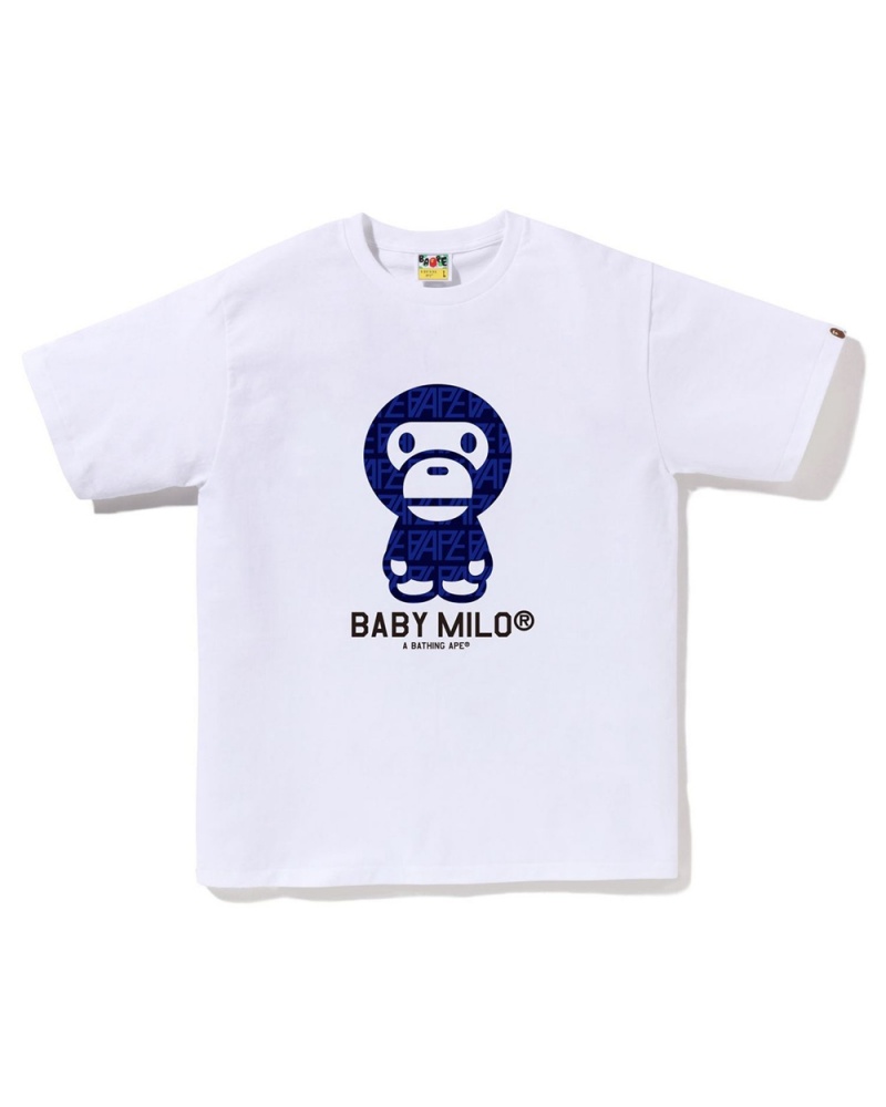 Bape Logo Monogram Baby Milo T-shirts Herren Weiß | PLX-472593