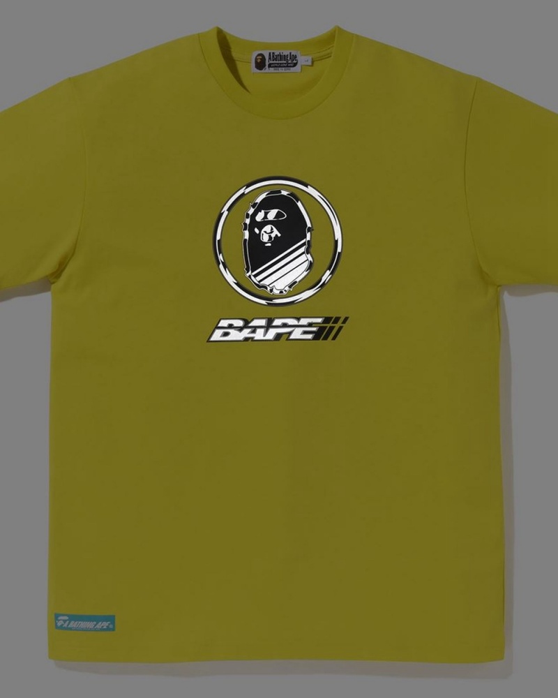 Bape Logo T-shirts Herren Gelb | EMA-237068