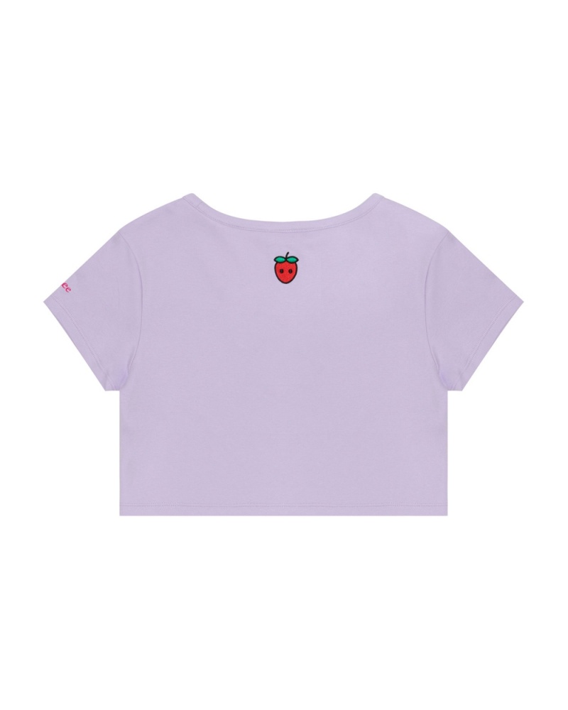 Bape Logo berry T-shirts Damen Lila | YPF-639150