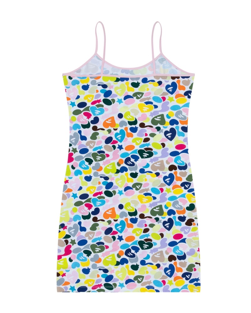 Bape Logo print Kleid Damen Mehrfarbig | RSI-614895