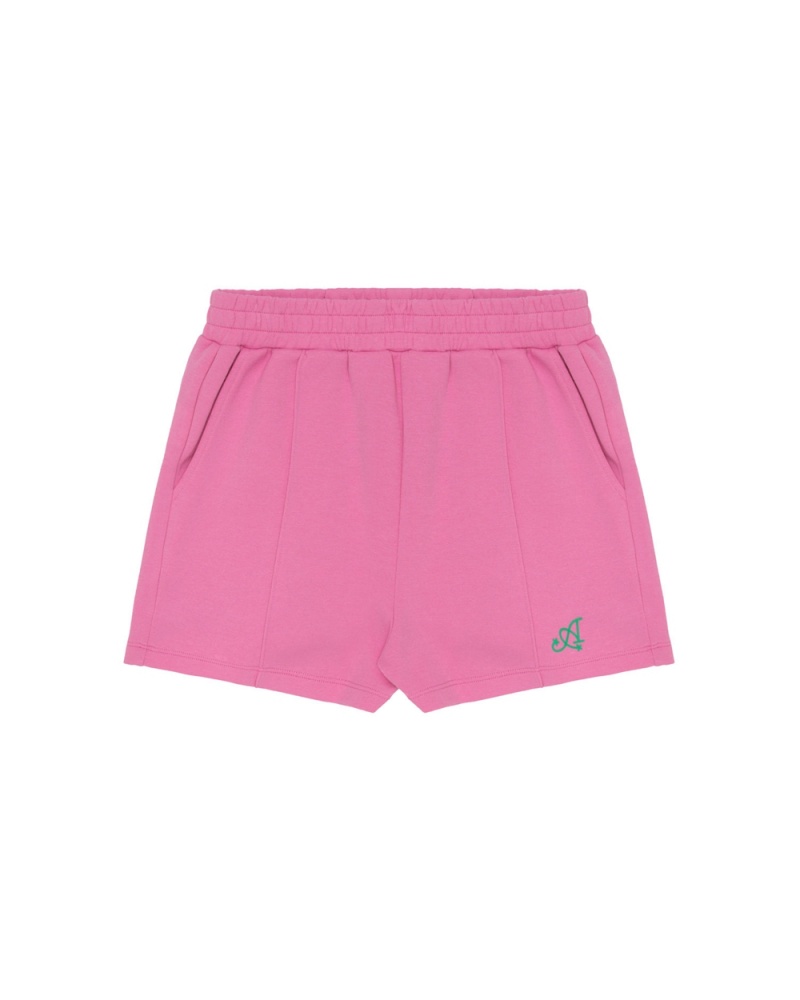 Bape Logo track Kurze Hose Damen Rosa | FDS-951728