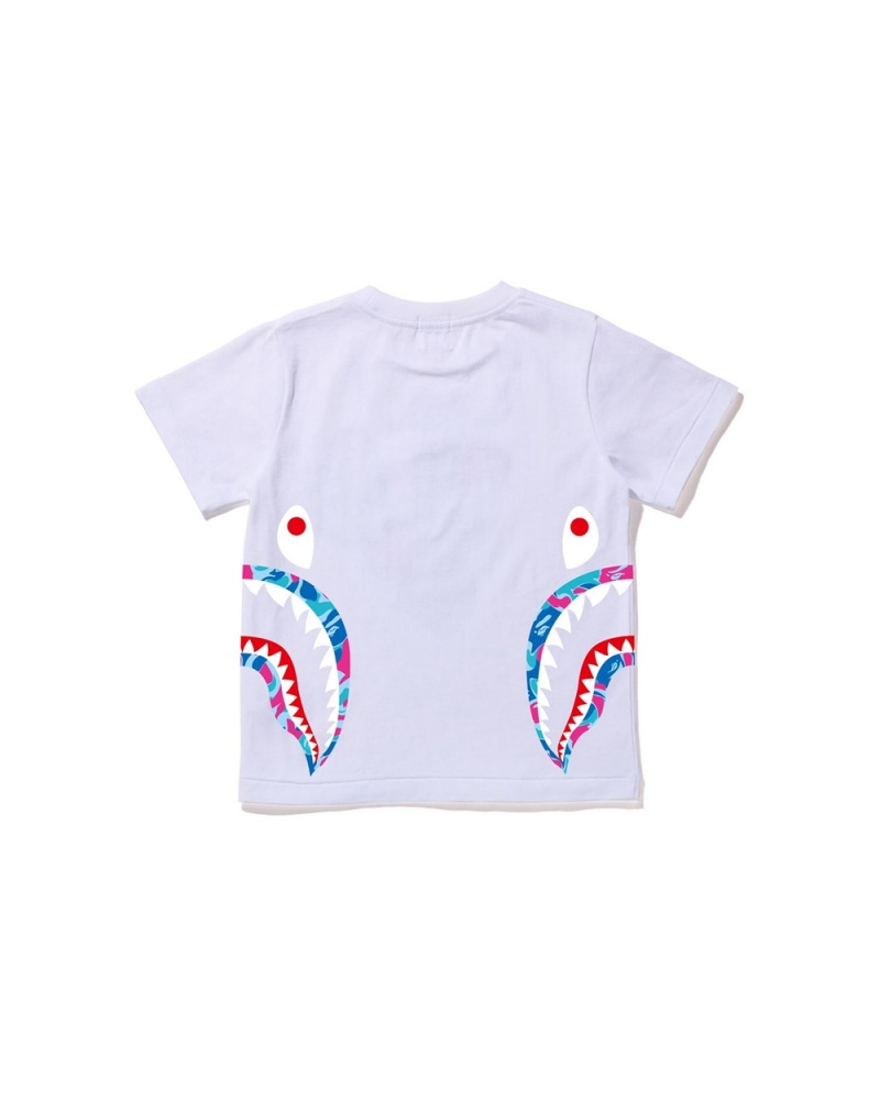 Bape Marble Side Shark Oberteile Kinder Weiß | SKZ-926175