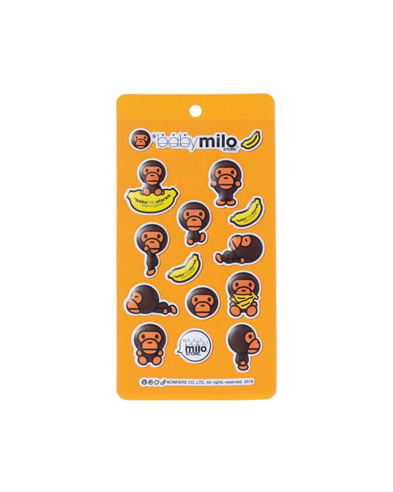 Bape Milo & Banana sticker pack Sonstiges Zubehör Damen Orange | ICD-213809