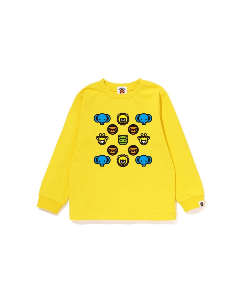 Bape Milogram L/S Oberteile Kinder Gelb | LRB-861932