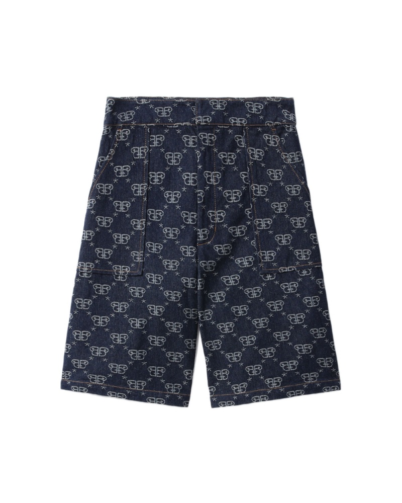 Bape Monogram Kurze Hose Damen Blau | ZXR-047216