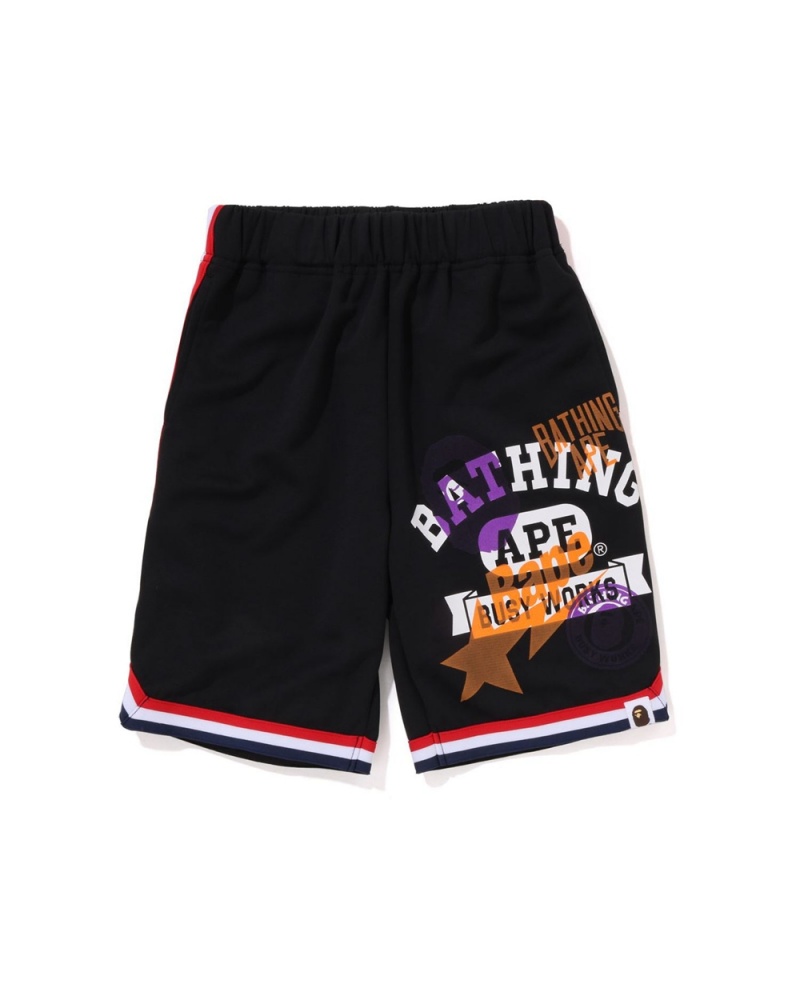 Bape Multi Print Basketball Shorts Unterteile Kinder Schwarz | CNG-032714