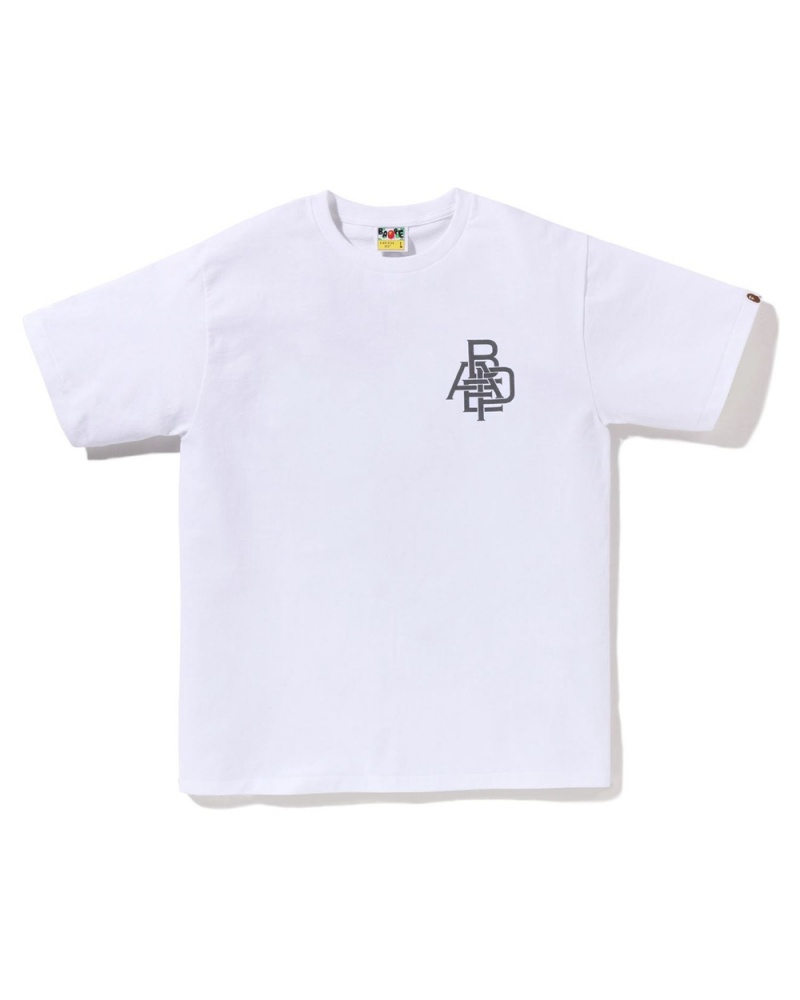 Bape Pigment Logo T-shirts Herren Weiß | YAM-708569