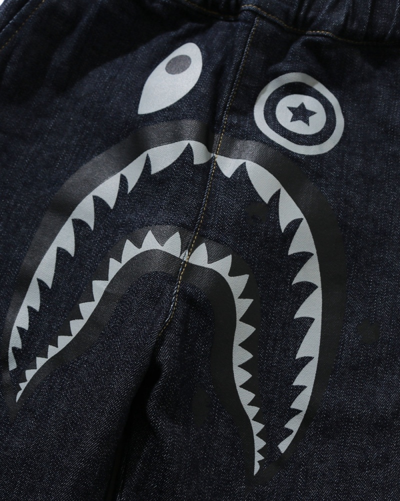 Bape Shark Denim Jogger Unterteile Kinder Blau | GYQ-136495