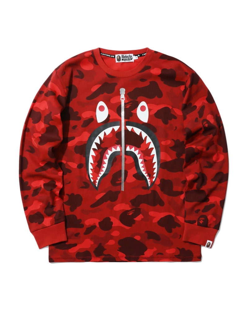 Bape Shark T-shirts Herren Hellrot | UGO-160843