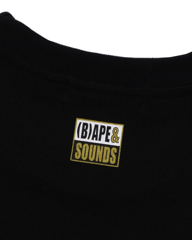 Bape Sounds T-shirts Herren Schwarz | LRU-231457