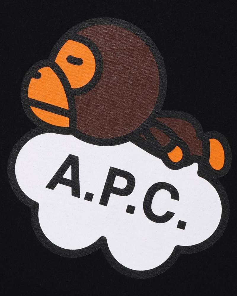 Bape X A.P.C. Milo Oberteile Kinder Schwarz | NQC-056127