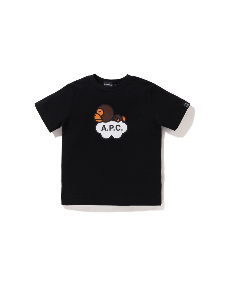 Bape X A.P.C. Milo Oberteile Kinder Schwarz | NQC-056127