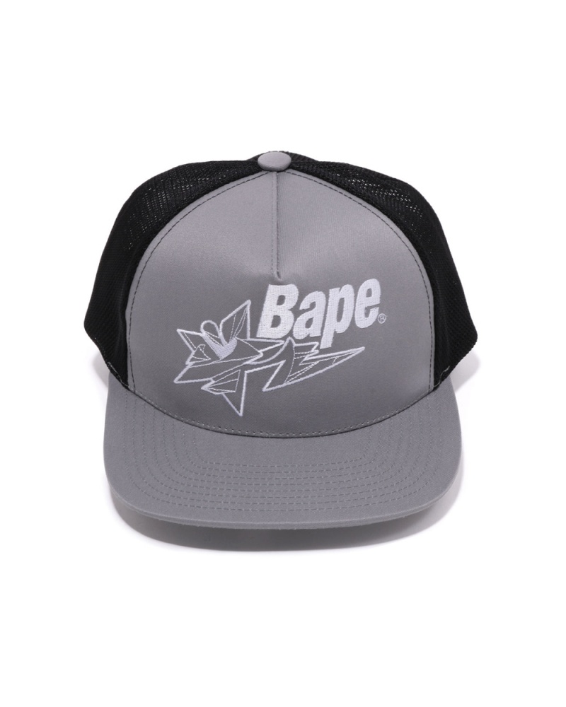 Bape X LDG Mesh Hüte Herren Grau | JVY-728410