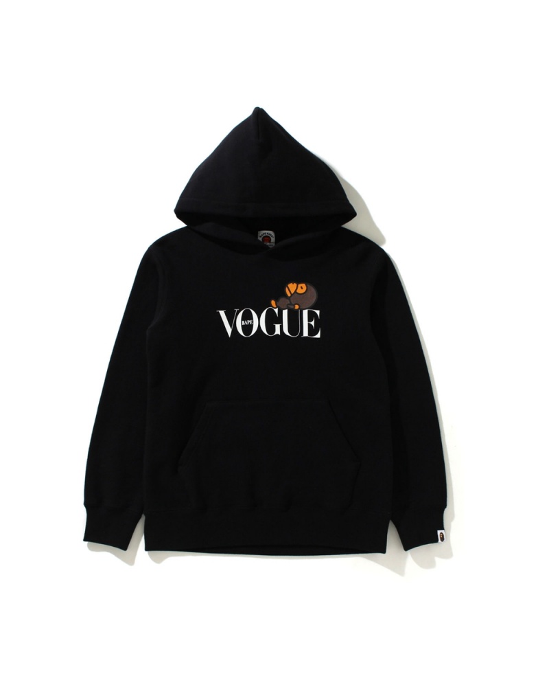 Bape X Vogue Milo Pullover Hoodie Oberteile Kinder Schwarz | ZTH-260548