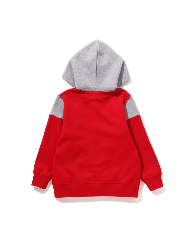 Bape Zip Hoodie Oberbekleidung Kinder Hellrot | GIL-068729